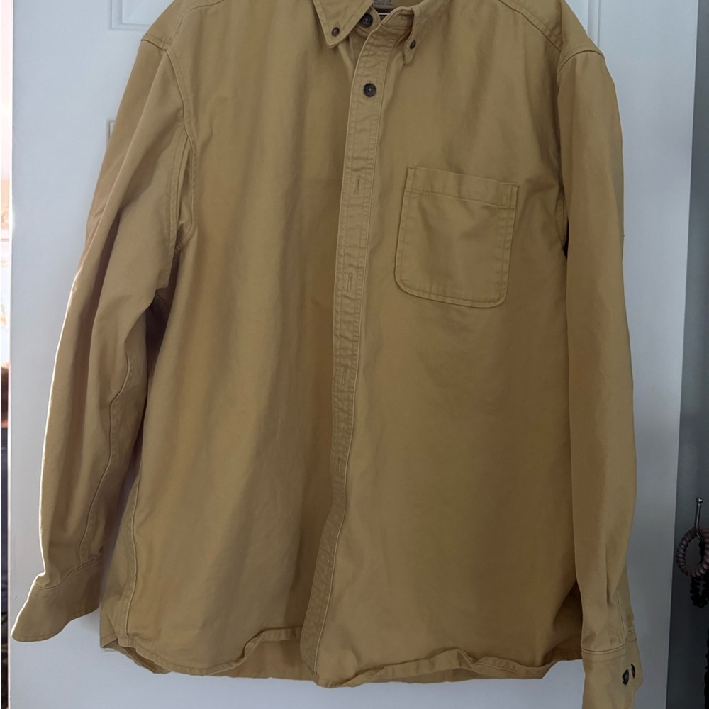 Duluth Trading Co Men’s Khaki Cotton Shirt